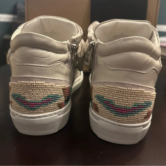 NIB Zadig & Voltaire ZV1747 MID FLASH FOLK BEADS Size 40 (US9) White Blanc - Picture 7 of 10